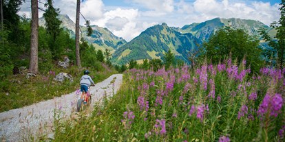 Reisemobilstellplatz - Umgebungsschwerpunkt: am Land - Schweiz - Die herrliche Fahrt mit dem Trottinett ist ein Familienspass für gross und klein. - Gastlosen Camp Area Jaun