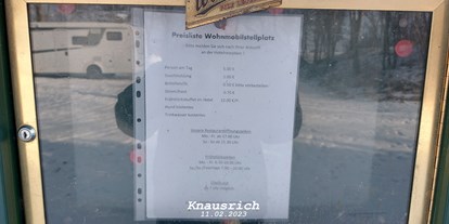 Reisemobilstellplatz - Frischwasserversorgung - Sachsen - Caravaning am Berghotel Steiger