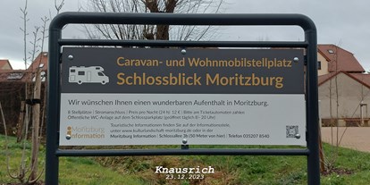 Reisemobilstellplatz - Art des Stellplatz: ausgewiesener Parkplatz - Lohmen (Landkreis Sächsische Schweiz) - Stellplatz Moritzburg