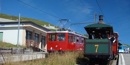 Reisemobilstellplatz - Grauwasserentsorgung - Schweiz - Rigi Kulm mit Dampfbahn Nr. 7 - Weggis am Vierwaldstättersee