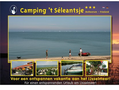 Reisemobilstellplatz - Angelmöglichkeit - Wieringerwerf - Prospekt Camping Seleantsje - Campercamping 't Seleantsje Molkwerum