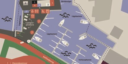 Motorhome parking space - Umgebungsschwerpunkt: Fluss - Friesland - Camperplaats Marinaveste Campevaer Sneek