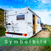 RV parking space - Symbolbild - Camping, Stellplatz, Van-Life - Mini camping Ut Paradèske