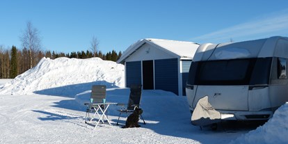 Motorhome parking space - Wintercamping - Northern Sweden - Sangis Motell och Camping
