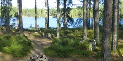 Reisemobilstellplatz - Südschweden - Seeblick vom Stellplatz aus  - Glaskogens Camping