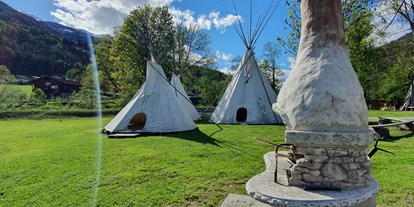 Reisemobilstellplatz - Art des Stellplatz: im Campingplatz - Tirol - Tipis und Grillofen - Adventurepark Osttirol