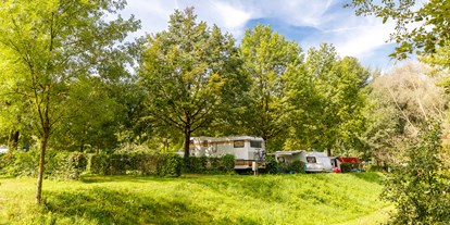Reisemobilstellplatz - Umgebungsschwerpunkt: Fluss - Oberösterreich - Stellplätze unter Bäume. Teils schattig, teils sonnig.
herrlich gleich neben an die Donau - Camping & Pension Au an der Donau