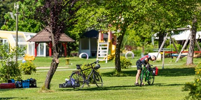 Reisemobilstellplatz - Wohnwagen erlaubt - Ostriach - Radfahren im Rosental - Drauradweg nur wenige Meter entfernt - Naturcamping Juritz