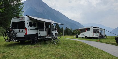 Motorhome parking space - WLAN: am ganzen Platz vorhanden - Switzerland - Panoramastelplatz Ried-Brig Wallis