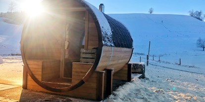 Reisemobilstellplatz - Umgebungsschwerpunkt: am Land - Schweiz - Privat Sauna  - Hegihof Zell