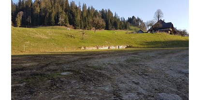 Reisemobilstellplatz - Umgebungsschwerpunkt: am Land - Schweiz - Bild vom Frühling 2021 - Viehschauplatz Fankhaus