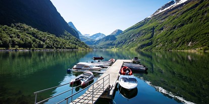 Reisemobilstellplatz - Umgebungsschwerpunkt: Meer - Møre og Romsdal - Bootsverleih - Geirangerfjorden Feriesenter