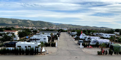 Motorhome parking space - Wohnwagen erlaubt - Spain - Wir bieten geräumige Stellplätze und breite Straßen. - Los Olivos de Xivert CampingNatura Park
