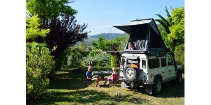 Motorhome parking space - Wohnwagen erlaubt - Spain - Camping La Fresneda
