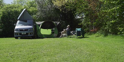 Motorhome parking space - Devon - motorhome pitch - Hook Farm Campsite