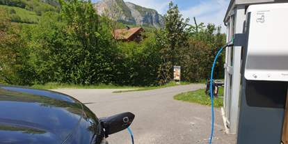 Motorhome parking space - Duschen - Auvergne - Ladestation für Elektrofahrzeuge zu Ihrer Verfügung - Camping La Ferme