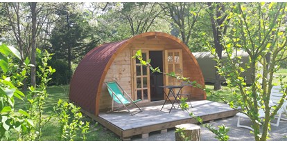 Reisemobilstellplatz - camping.info Buchung - Rhône-Alpes - die Pod-Kabine für 2 Personen - Camping Le Viaduc