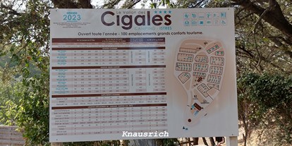 Motorhome parking space - Eygalières - Camping le Vallon des Cigales