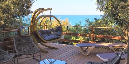 Reisemobilstellplatz - Umgebungsschwerpunkt: Strand - Frankreich - Unterkunft Direkt am Meer Bagheera Korsika - Camping Bagheera