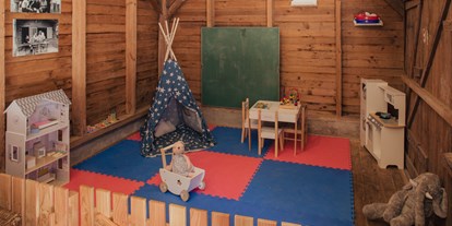Reisemobilstellplatz - Frischwasserversorgung - Part of our children's corner. - Forest Camping Mozirje