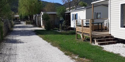 Reisemobilstellplatz - Art des Stellplatz: bei Sehenswürdigkeit - Alpes de Haute Provence - Camping Les Lavandes - CASTELLANE