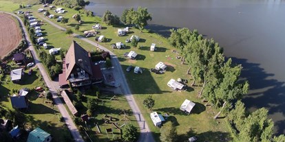 Reisemobilstellplatz - Umgebungsschwerpunkt: See - Tschechien - Luftbild Campingplatz - Camping Vidlák