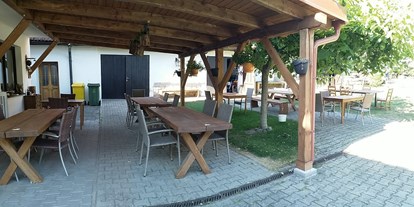 Reisemobilstellplatz - Duschen - Tschechien - Schöne terasse unter ein dach. - Camping & Guesthouse Pliskovice