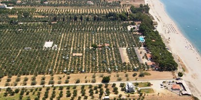 Motorhome parking space - Duschen - Greece - Aerial view  - Camping Meltemi