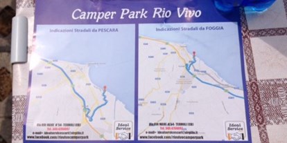 Motorhome parking space - Stromanschluss - Foggia - Camper Park Rio Vivo