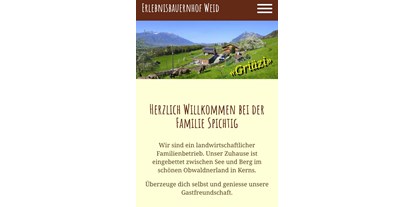 Reisemobilstellplatz - Radweg - Schweiz - Mitten im Bergpanorama befinded sich unser Erlebnisbauernhof Weid - Erlebnisbauernhofweid