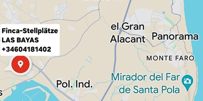 Reisemobilstellplatz - Umgebungsschwerpunkt: Meer - Alicante - private Finca im Campo de Elche bei Santa Pola