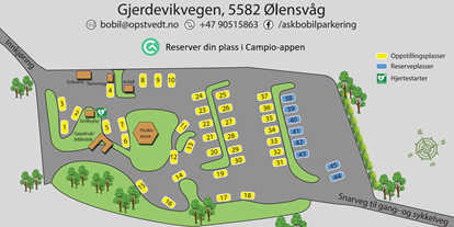 Motorhome parking space - Wohnwagen erlaubt - Norway - ASK Bobilparkering