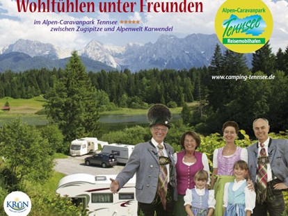 Reisemobilstellplatz - Umgebungsschwerpunkt: Berg - Im Hotel bin ich Gast, im Caravan bin ich Zuhause. - Alpen-Caravanpark Tennsee