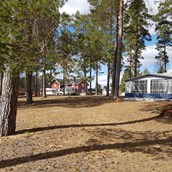 RV parking space - Campingplatz mit Blick auf Herberge - Furudals Vandrarhem och Sjöcamping