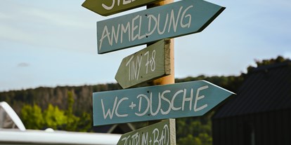 Reisemobilstellplatz - Stromanschluss - Thüringen - Wegweiser - Wiesenglück
