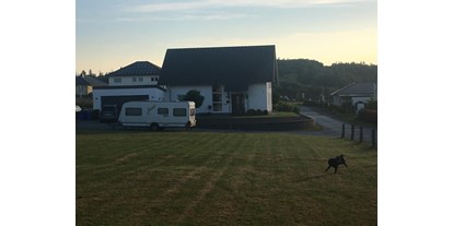 Reisemobilstellplatz - Umgebungsschwerpunkt: See - Korbach - Hunde können auf der Wiese spielen - Hofanlage Murk