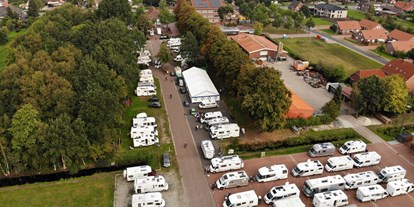 Motorhome parking space - Radweg - Ostfriesland - Luftaufnahme - Reisemobilstellplatz Ostrhauderfehn