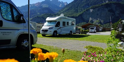 Motorhome parking space - Sauna - Switzerland - Stellplatz Alpencamping