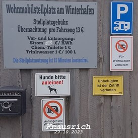 Wohnmobilstellplatz: Stellplatz am Winterhafen 