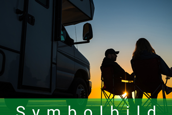 Wohnmobilstellplatz: Symbolbild - Camping, Stellplatz, Van-Life - Wohnmobilstellplätze am Aartalsee