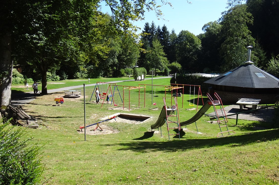 Wohnmobilstellplatz: Spielplatz und Grillhütte - Odenwald-Camping-Park