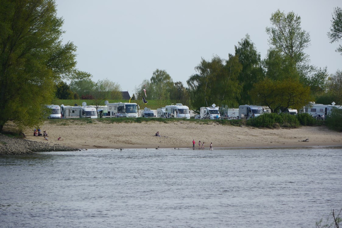 Wohnmobilstellplatz: Wohnmobilpark Camping Stover Strand mit Badestrand  - Wohnmobilpark Stover Strand bei Hamburg an der Elbe