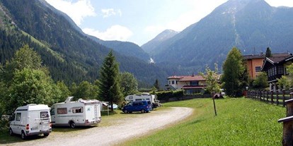 Motorhome parking space - Wohnwagen erlaubt - (c) www.krimmlerfaelle.at - Hotel-Camping Krimmlerfälle
