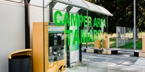 Reisemobilstellplatz - Stromanschluss - Tessin - Automatische Kasse der Camper Area Tamaro. Zahlung in CHF, EUR und Kreditkarte. - Camper Area Tamaro
