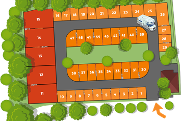 Wohnmobilstellplatz: Lage der Stellplätze auf dem Wohnmobilstellplatz-Wedel - Wohnmobilstellplatz-Wedel 