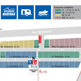 Wohnmobilstellplatz: Kategorien der Stellplätze - Reisemobil-Marina Müritz