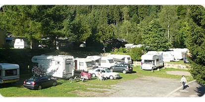 Reisemobilstellplatz - Umgebungsschwerpunkt: Fluss - Lohmen (Landkreis Sächsische Schweiz) - Stellplatz beim Campingplatz Ostrauer Mühle - Campingplatz Ostrauer Mühle