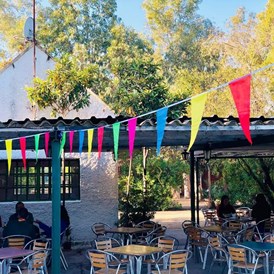 Wohnmobilstellplatz: Die Bar ist in der Nebensaison am Wochenende geöffnet - Camping la Naranja