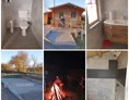 Wohnmobilstellplatz: unser Dusch- und Toilettenhäuschen, Ablassstation und abends kann ein 🔥 Feuerchen gemacht werden  - Womo-Stellplatz in 16259 Bad Freienwalde/Oder