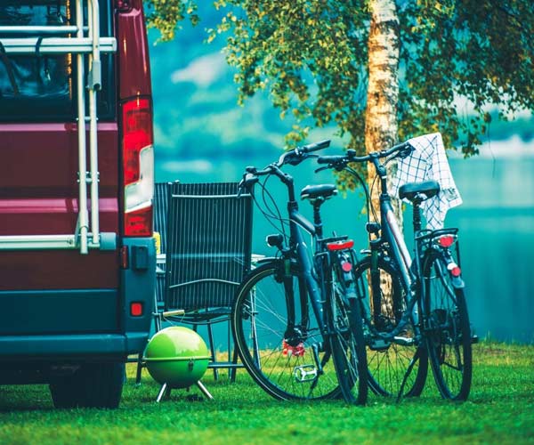 Cycling on a motorhome holiday